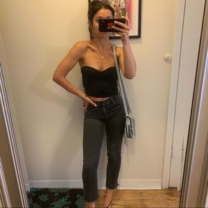 Sweetheart bandage crop tube top